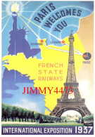 CPM - INTERNATIONALE EXPOSITION 1937 - PARIS WELCOMES YOU - Edit. Clouet 2002 - Is-sur-Tille - Bourses & Salons De Collections