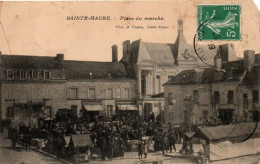 CPA 37 Indre Et Loire - SAINTE MAURE - Place Du Marché - Autres & Non Classés