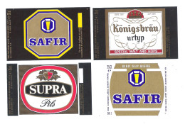 BROUWERIJ  DENDRIA  - AALST - KONINGSBRAU - SAFIR - SUPRA PILS - 4 BIERETIKETTEN   (BE 166) - Bière