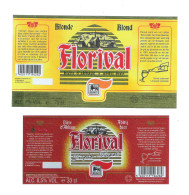 GEBROUWEN EN GEBOTTELD VOOR DELHAIZE - FLORIVAL BLOND - TRIPEL   -  2 BIERETIKETTEN  (BE 176) - Bière