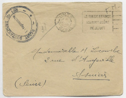 LETTRE FM NIMES GARD 1940 + CACHET DEPOT D'INFANTERIE N° 145 - WW II