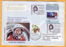 2013. Moldova Moldavie Moldau. 50 Years Of Valentina Tereshkova. Special Cancellations. Personal Stamps Spase - Rusia & URSS