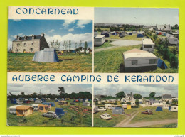 29 CONCARNEAU Auberge Camping De KERANDON En 1976 Voitures Citroën DS Renault 4L R16 Caravanes Tentes - Concarneau