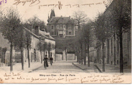 Méry-sur-Oise Animée Rue De Paris Cyclistes - Mery Sur Oise