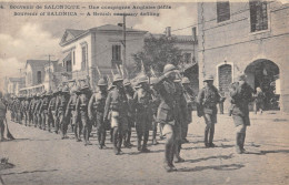 CPA GRECE / SOUVENIR DE SALONIQUE / UNE COMPAGNIE ANGLAISE DEFILE - Grecia