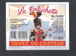 BROUWERIJ HUYGHE - LA POILUCHETTE - BLONDE - CUVEE DU CHATEAU    - 2 BIERETIKETTEN (BE 202) - Bier