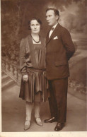 Romania Portraits Couple Souvenir Photo Postcard Foto Em. Marculescu Bucuresti 1929 - Roemenië