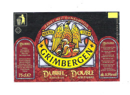 BROUWERIJ  ALKEN-MAES - WAARLOOS - GRIMBERGEN  DUBBEL - DOUBLE  - 75 CL    - 1  BIERETIKET  (BE 214) - Bier