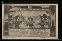 AK Lyon, Exposition De Lyon 1914, Guignol, Puppentheater  - Teatro