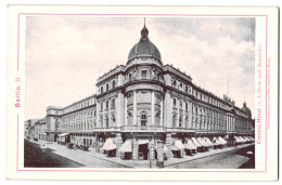 Fotografie / Lichtdruck Edm. Gaillard, Berlin, Ansicht Berlin, Blick Auf Das Central-Hotel, Friedrichstrasse  - Places