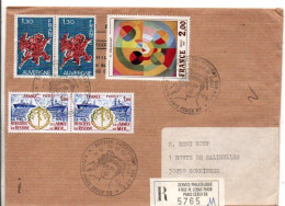 AFFRANCHISSEMENT COMPOSE SUR LETTRE RECOMMANDEE DE PARIS 1976 - Commemorative Postmarks