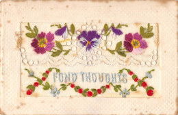 CPA FANTAISIE / BRODEE A LA MAIN / FUND THOUGHTS - Embroidered