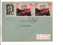 AFFRANCHISSEMENT COMPOSE SUR LETTRE RECOMMANDEE DE BERGERAC DORDOGNE 1968 - Tarifs Postaux