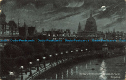 R640128 London. Thames Embankment And St. Paul. Charles Martin. No. 1027. 1904 - Altri & Non Classificati