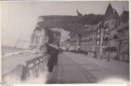 SEINE MARITIME ETRETAT DIGUE PROMENADE CARTE PHOTO - Etretat