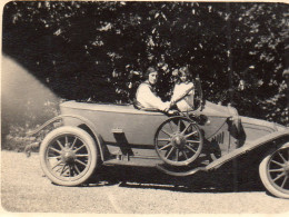 Photographie Vintage Photo Snapshot Automobile Voiture Car Auto Cabriolet - Automobiles