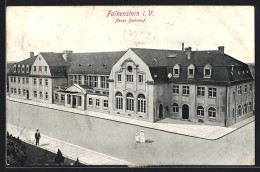 AK Falkenstein, Neuer Bahnhof Mit Passanten  - Falkenstein (Vogtland)