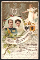 AK Erinnerung An Die Hochzeit Von Kronprinz Wilhelm Von Preussen Mit Herzogin Cecilie  - Royal Families