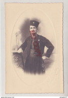 Fixe Carte Photo Militaire 4-ème Régiment De Zouaves Zouave Photographe Adamo Tunis Tunisie Excellent état - Regimente