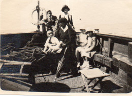 Photographie Vintage Photo Snapshot Le Hâvre Bateu Boat Mode Groupe - Boten