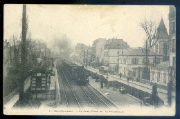 Cpa Du 92 Bois Colombes -- La Gare , Prise De La Passerelle  STEP143 - Colombes