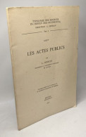 Les Actes Publics. A-III.2* - Recht