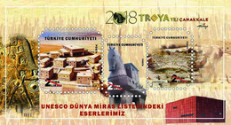 Turkey, Türkei - 2018 - Our Sites In Unesco World Heritage List (Troya) - 1.Mini S/Sheet, Block ** MNH - Ongebruikt