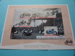 Belgische Iconische MOTOREN - MOTOS Emblématiques De Belgique > First Day Sheet 2024 ( Zie / Voir SCANS ) 29,5 X 21 Cm.! - 2011-..