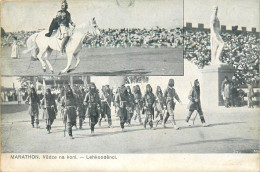 Dopisnice Ceske Obce Sokolske, Sokol Praha 1912 Marathon Sport Event Bowmen - Tiro (armas)