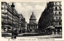 CPA Paris V Panthéon, Le Pantheon Et La Rue Soufflot - Altri & Non Classificati