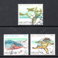 Switzerland, Used, 1997, Michel 1629, 1630, 1631, Fauna - Oblitérés