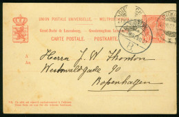 Br Luxembourg, Diekirch 1907 Postcard > Denmark #bel-1087 - Stamped Stationery