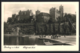 AK Bernburg A. D. Saale, Schloss Mit Saale  - Bernburg (Saale)