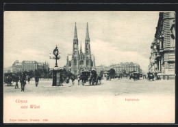 AK Wien, Votivkirche Mit Passanten  - Andere & Zonder Classificatie