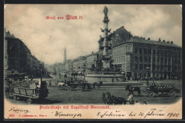 AK Wien, Pferdekutschen Am Tegetthoff-Monument In Der Praterstrasse  - Andere & Zonder Classificatie