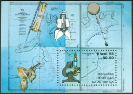 ARCTIC-ANTARCTIC, BRAZIL 1988 SCIENTIFIC RESEARCH S/S** - Expediciones Antárticas