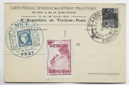 FACCHI 15C CARTE SPECIALE OFFICIELLE SEMAINE PHILATELIQUE 1931 + VIGNETTE - 1921-1960: Période Moderne