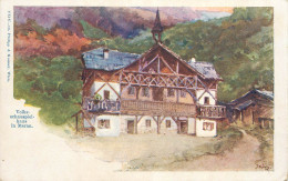 Italy Volksschauspielhaus In Meran Signed Illustration - Merano