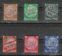 1933 - REICH / HINDENBURG   Mi No 549/553 - Used Stamps
