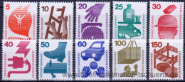 Bund 1971, Mi. 694-03 A ** - Unused Stamps