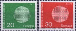 Bund 1970, Mi. 620-21 ** - Nuevos