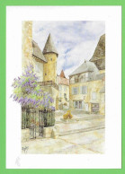 [24] Dordogne > Sarlat La Caneda Place Du Marche Aux Oies 02  Aquarelle De Patrik Mignard - Sarlat La Caneda