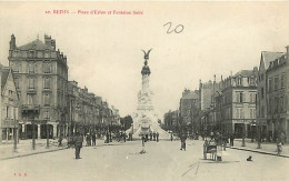 51 - Reims - La Place Drouet D'Erlon Et La Fontaine Subé - Animée - Carte Neuve - CPA - Voir Scans Recto-Verso - Reims