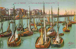 76 - Le Tréport - La Flotille Des Pecheurs Et L'Entrée Du Port - Bateaux - Colorisée - CPA - Voir Scans Recto-Verso - Le Treport