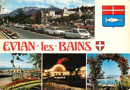 Automobiles - Evian Les Bains - Multivues - Blasons - CPM - Voir Scans Recto-Verso - Voitures De Tourisme