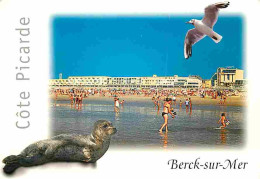 62 - Berck Sur Mer - Phoque - Plage - Mouette - Flamme Postale - CPM - Voir Scans Recto-Verso - Berck