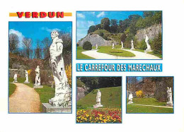 55 - Verdun - Le Carrefour Des Maréchaux - Multivues - Massifs Floraux - Fleurs - Flamme Postale - CPM - Voir Scans Rect - Verdun