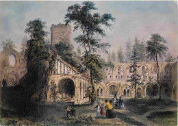 27 - Lyons La Forêt - Abbaye De Mortemer - Les Ruines De L'abbaye D'après Une Estampe D'époque Romantique - Art Peinture - Lyons-la-Forêt