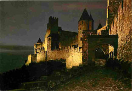 11 - Carcassonne - La Cité Médiévale - La Porte D'Aude Illuminée - Vue De Nuit - CPM - Voir Scans Recto-Verso - Carcassonne