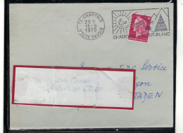 YT 1536b  SSL/ 74 CHAMONIX 18/6/1970 FAD MONT BLANC - Mechanical Postmarks (Advertisement)